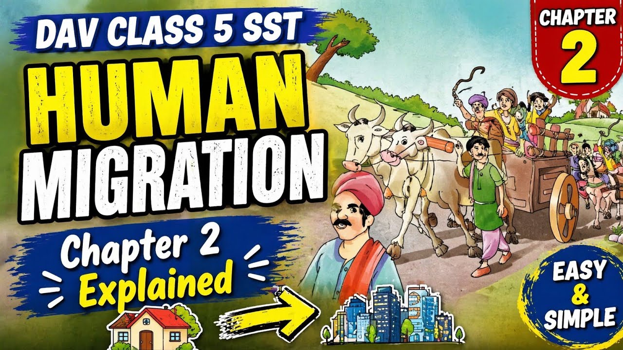 Dav Class 5 sst chapter 2 human migration question answer - YouTube