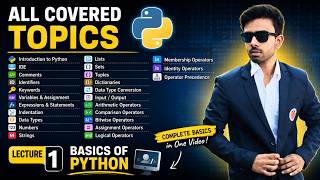 Basics of python for beginners (In English) lecture 1 PART 2 || complete basics in one video