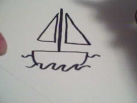 How to Draw a Cartoon Sailboat 