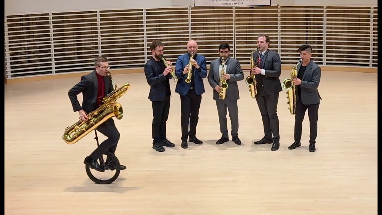 Queen of the Night Aria - Bass Saxophone on a Unicycle