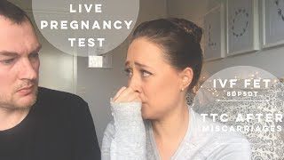 EMOTIONAL LIVE PREGNANCY TEST | IVF FET 8dp5dt