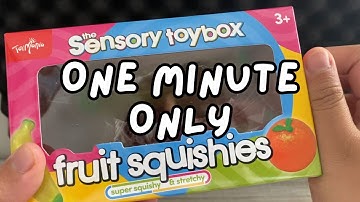 unboxing squishy sensory toybox in 60 seconds! asmr