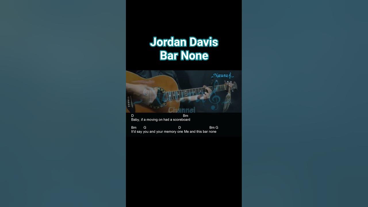Jordan Davis - Bar None Guitar Chords Lyrics #shorts