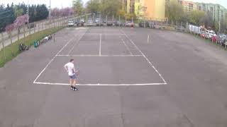 tennis practice 6-7 , 65 year old amateur from Poland , Wroclaw