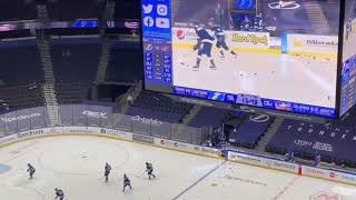 Lightning warming up vs Blue Jackets April 1