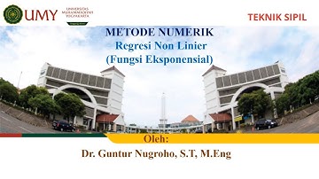 Metode Numerik Pertemuan Regresi Non Linier Eksponensial