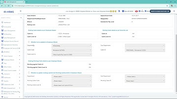 HOW TO UPDATE CADRE ID LEVEL ID in HRMS