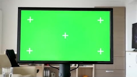 Computer With Green Screen Stock Video