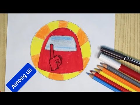 how to draw AMONG US game character/رسم شخصية لعبة امونج اس