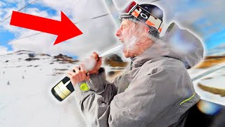 he did this on the chairlift...