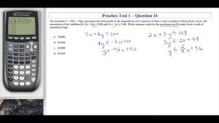 Algebra EOC Practice Test #1 Question #16