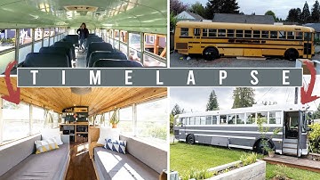 BUS CONVERSION TIMELAPSE FULL BUILD