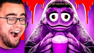 Reacting to GRIMACE Sings A Song!