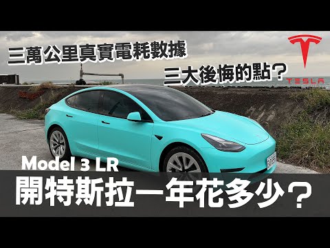 開特斯拉一年要花多少錢？ Tesla Model 3 LR 車主真實檢討會！30000公里電費公開和三大後悔！ @erindiary