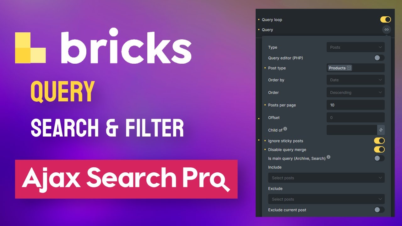 Bricks Query Loop Live Search and Filter with Ajax Search Pro for ...