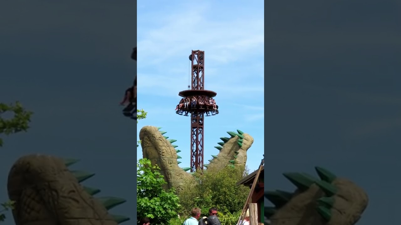 Croc Drop - Chessington World Of Adventures - Drop Tower - Off-Ride #2 - May 2022 | kittikoko