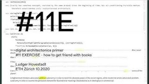 digital architectonics primer #11 EXERCISE   how to get friend with books
