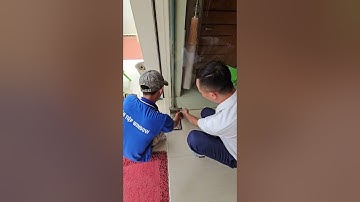 cách chỉnh cửa kính thủy lực bị xệ.