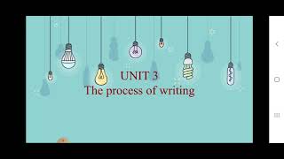 Unit 3 Process of Writing , Academic writing, University of calicut