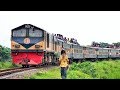 Egarosindhur Provati Express Train of Bangladesh Railway moving fast towards Dhaka