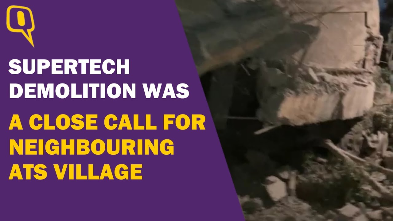 Watch How Part of Supertech Debris Landed Metres Away From a Neighbouring Tower