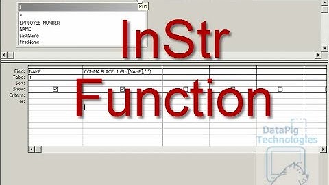 InStr (in string ) function in Microsoft Access ~ DataPig