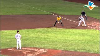 20130802 CPBL 象 VS 猿 5上 盜壘王王勝偉第22次盜壘成功