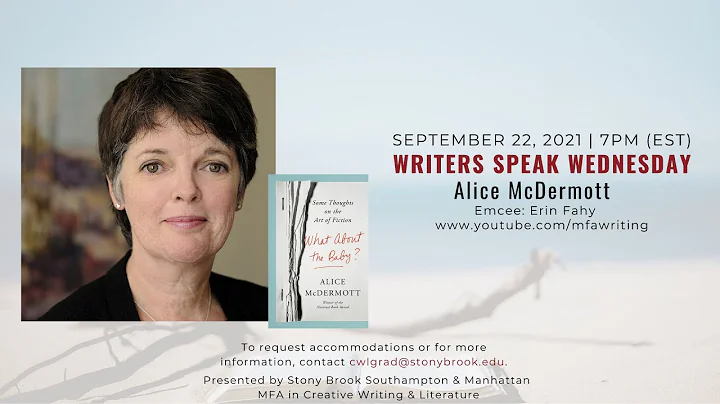 WRITERS SPEAK WEDNESDAY - Alice McDermott