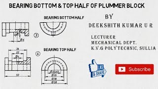 SOLID EDGE - BEARING BOTTOM & TOP HALF OF PLUMMER BLOCK
