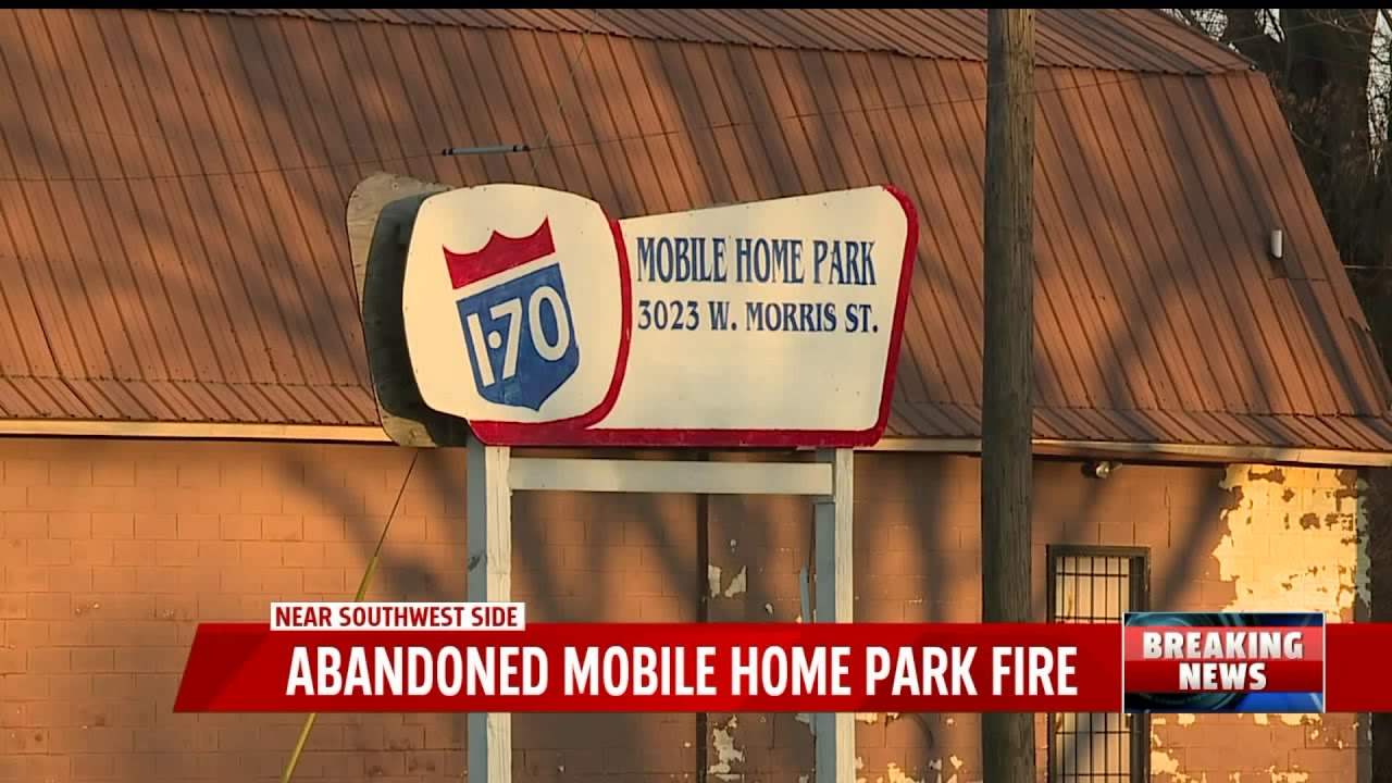 Suspicious fire in abandoned mobile home park - YouTube