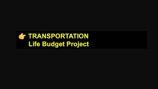 Life Budget Project Part 12 Transportation Excel Step by Step