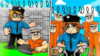 VIREI POLICIAL POR 1 DIA E COLOQUEI TODOS LADRÕES NA PRISÃO DO ROBLOX!! (My Prison) screenshot 3