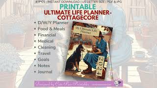 My Ultimate Life Planner Cottagecore-Minimalist Edition-Printable Workbook Life Everything Organizer