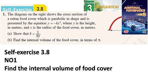 Integration self-exercise 3.8 Q1 latihan kendiri 3.8 pengamiran form 5 add maths kssm spm textbook