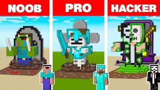 Minecraft NOOB vs PRO vs HACKER: BURIED ALIVE HOUSE BUILD CHALLENGE in Minecraft Animation