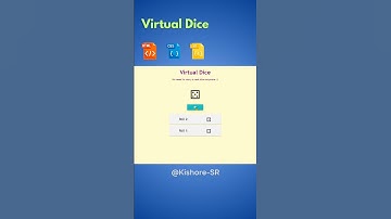 Virtual Dice 🎲 | JavaScript Mini Project #Shorts #JavaScript