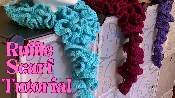 How to Crochet a Ruffle Scarf With Red Heart Sashay Yarn - Rockin Mama™