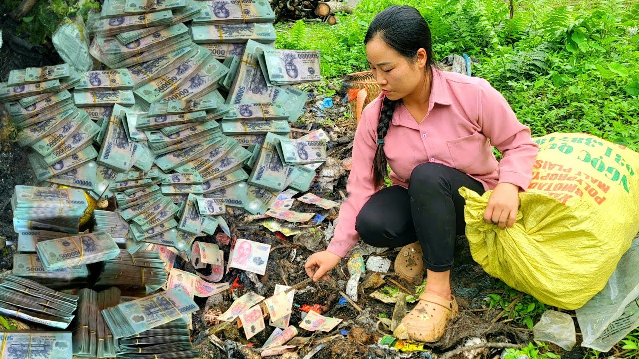 Many days picking up scrap on the roadside and found 10 million.