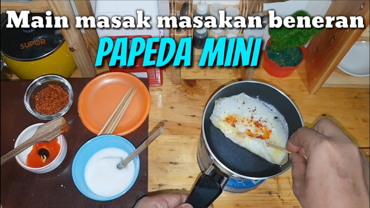 Tiny cooking PAPEDA MINI  Indonesian food  masak  