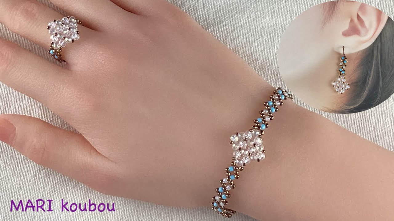 Набор аксессуаров из 3 предметов〜Бусины-рондели (3 мм)