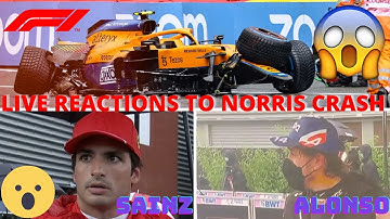 😢😭Carlos Sainz and Fernando Alonso live reaction to Lando Norris
