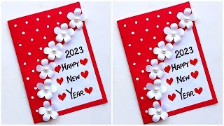 Happy New year card 2023 / How to make new year greeting card / DIY New year card making easy screenshot 2