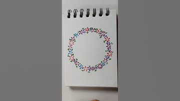Circle Border idea #shorts #art#doodle #video #zendoodleart
