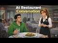 Order Food at a Restaurant for beginners 🍔 | Basic English Speaking Fluently Practice 🗣️