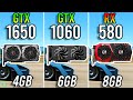 GTX 1650 4GB vs GTX 1060 6GB vs RX 580 8GB