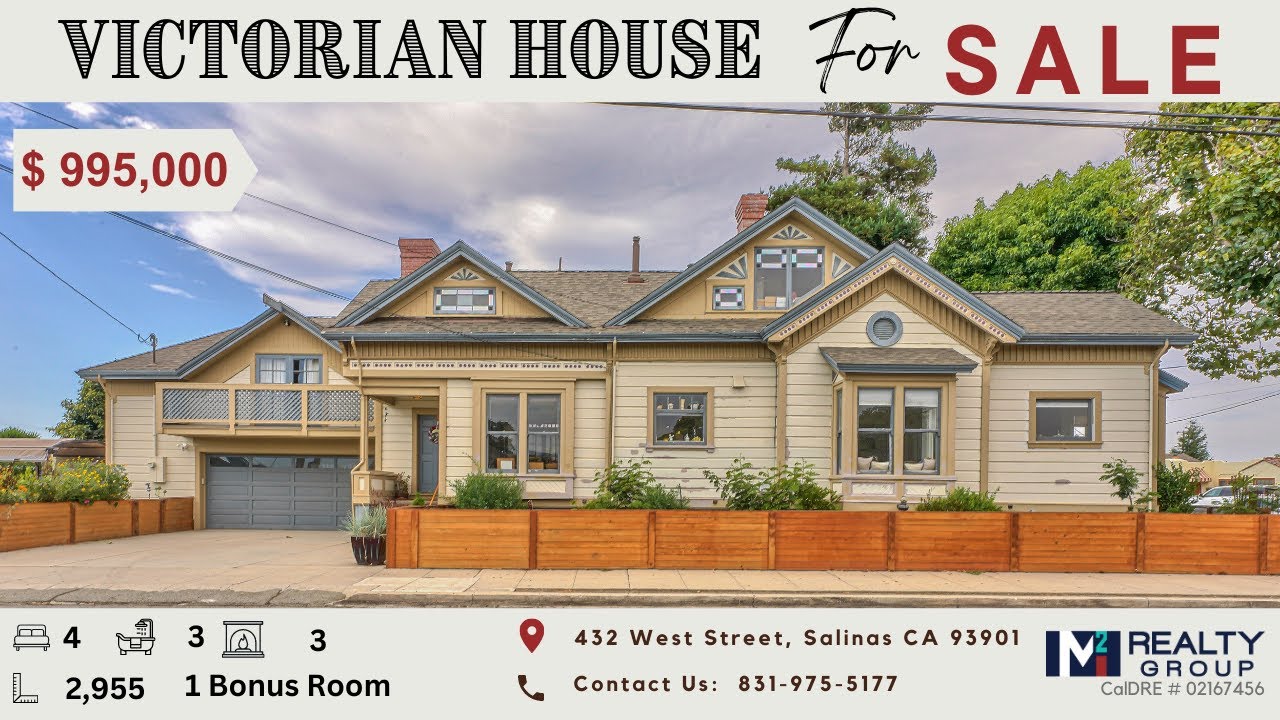 Victorian Home for Sale at 432 West Street, Salinas CA...