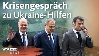 Scholz trifft Macron und Tusk: Wie geht es mit der Ukraine-Hilfe weiter? | WDR Aktuelle Stunde