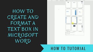 How to create and format a text box in Microsoft Word