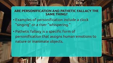 Are Personification And Pathetic Fallacy The Same Thing? - The Prose Path