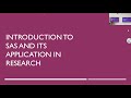 Introduction to SAS